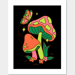 Trippy Mushroom Posters and Art